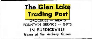 Glen Lake Trading Post - Oct 15 1959 Article